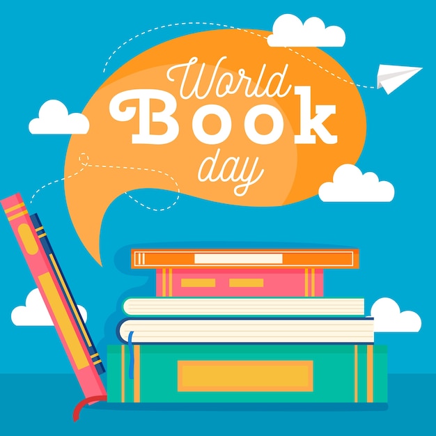 Free Vector World book day celebration design