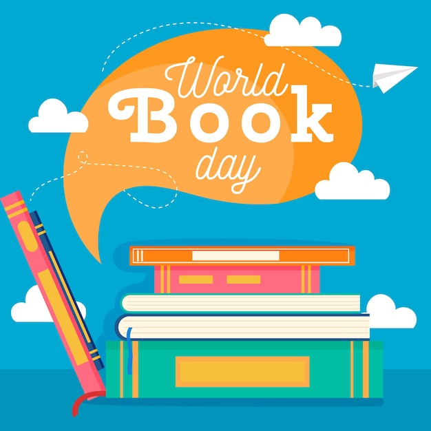 Free vector world book day celebration design