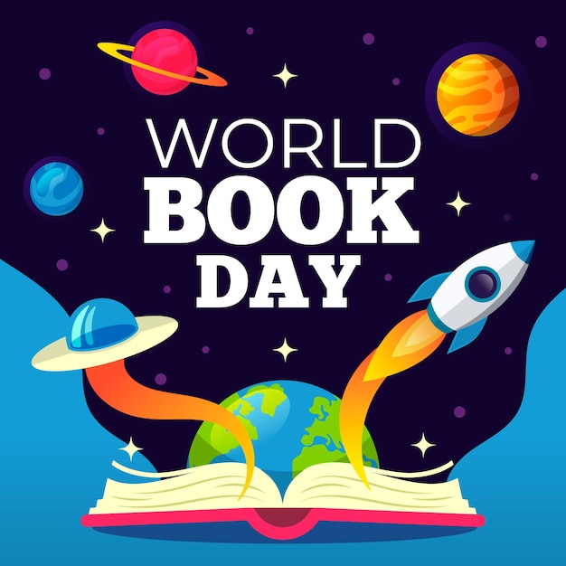 Free vector world book day concept