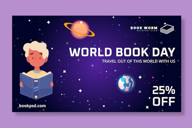 World book day horizontal banner