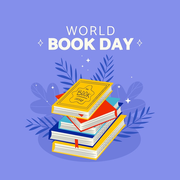 Free vector world book day illustration