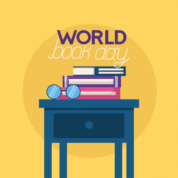 Free vector world book day illustration