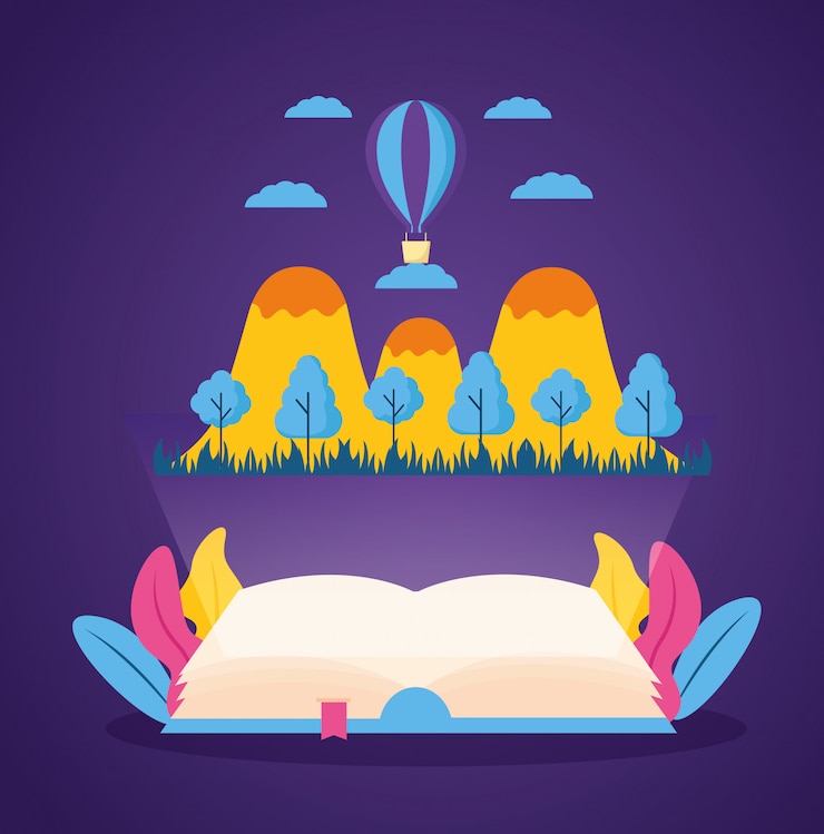Free Vector world book day illustration