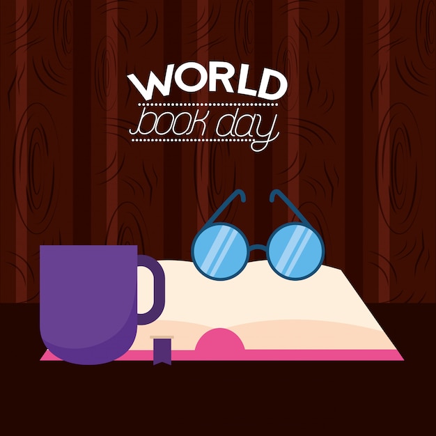 Free vector world book day illustration