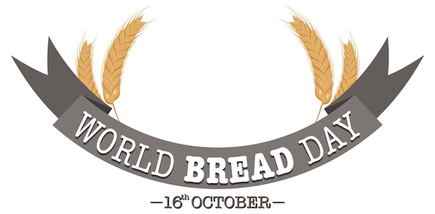 Free vector world bread day banner design
