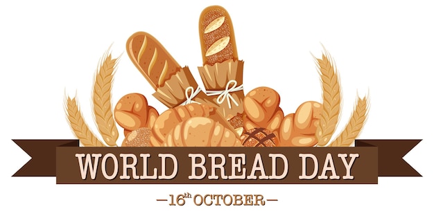 世界のパンの日のバナーデザイン
