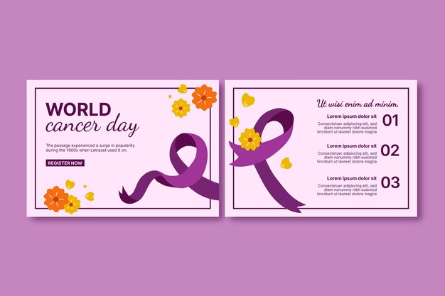 world cancer day awareness brochure template