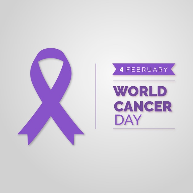 World cancer day ribbon