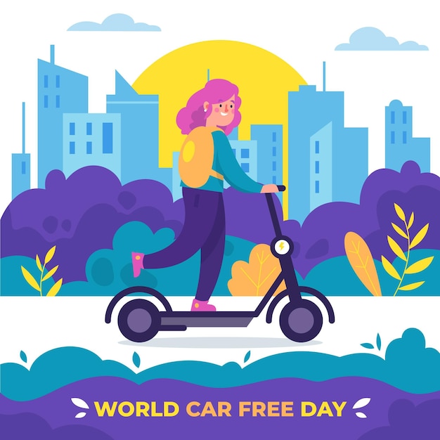 Free vector world car free day event