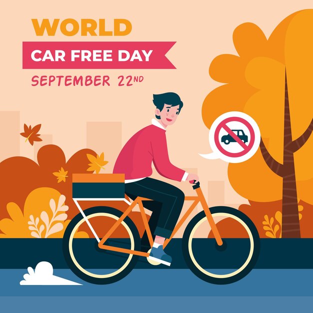 자전거와 함께 세계 자동차 무료 하루