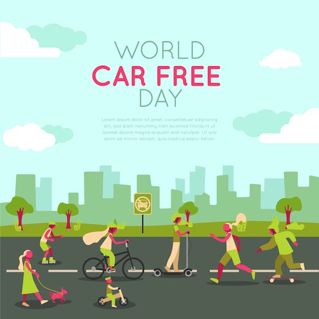 Free vector world car free day