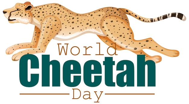 World cheetah day celebration banner