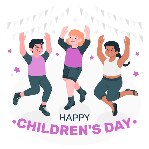 World children's day concept illustration