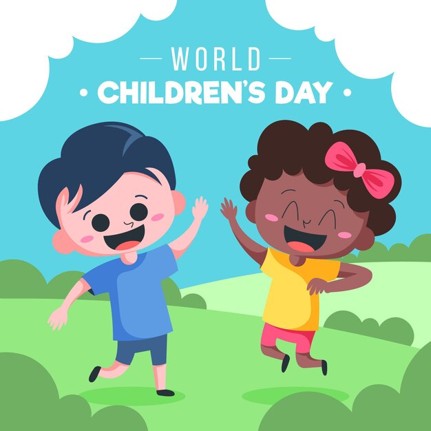 World childrens day illustrated design