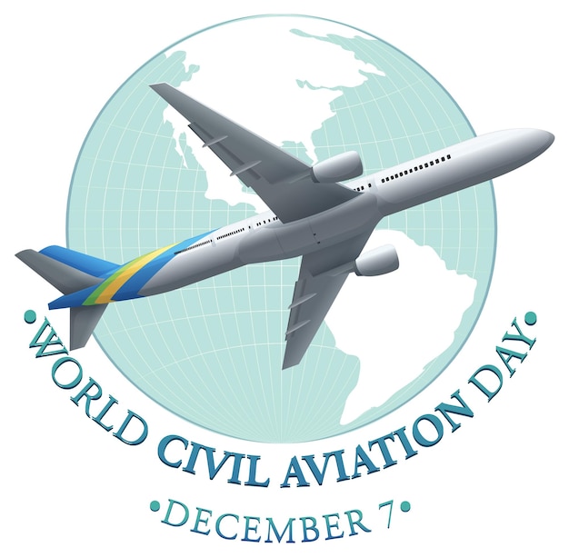 Free vector world civil aviation day banner design