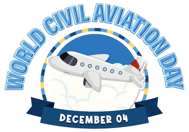 World Civil Aviation Text Vector for Poster or Banner Design – Free to Download