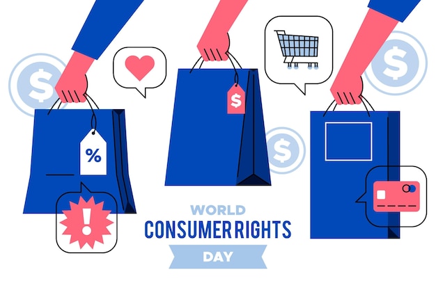 World consumer rights day illustration