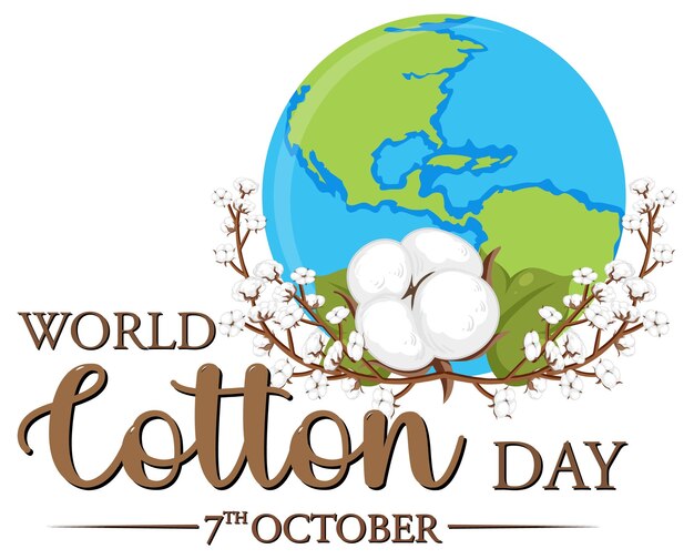 world cotton day banner template