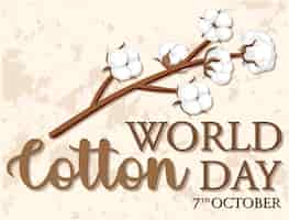 Free vector world cotton day banner template