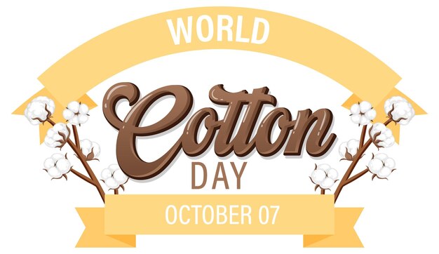 世界綿の日10月7日バナーデザイン