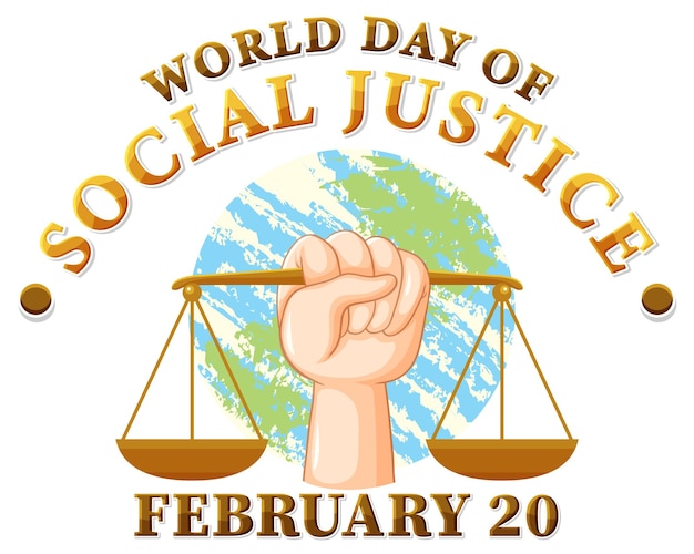 World day of social justice banner