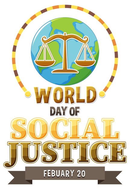 Free vector world day of social justice banner