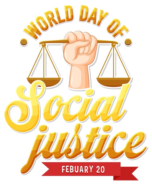 Free Vector | World day of social justice banner