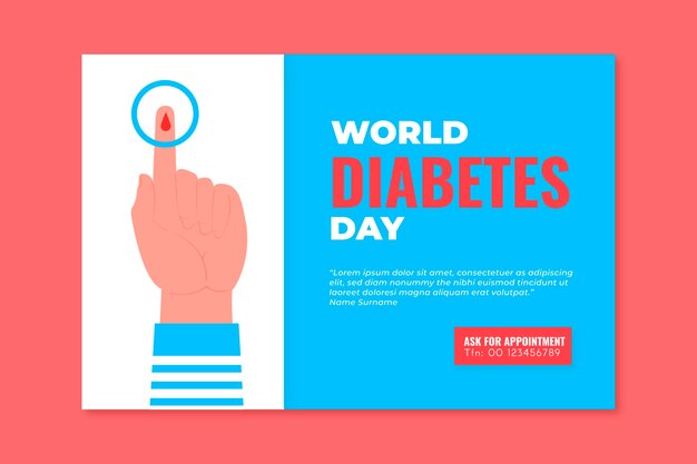 World diabetes day banner template