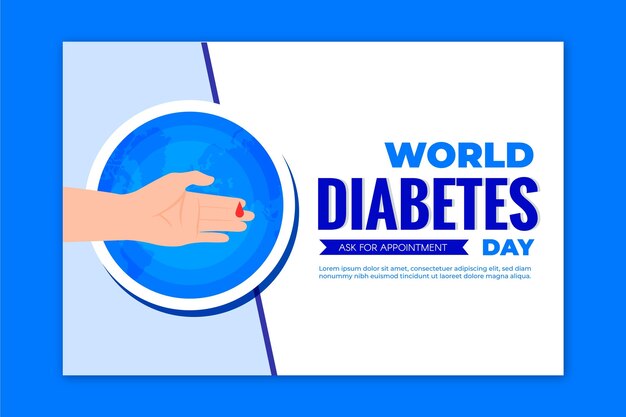 Шаблон баннера всемирного дня диабета