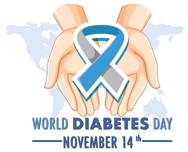 Design del logo della giornata mondiale del diabete