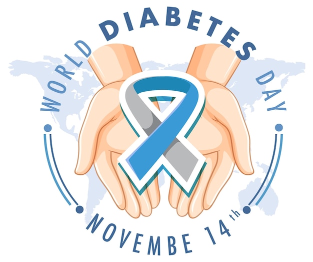 World diabetes day logo design