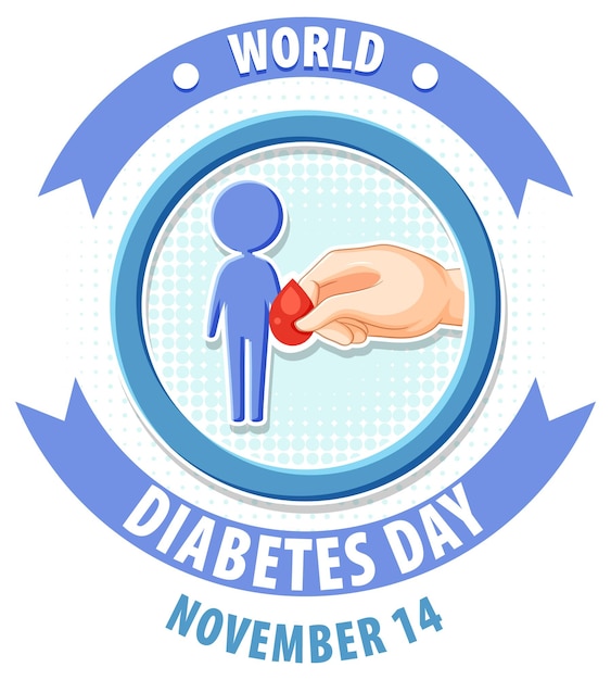 Free vector world diabetes day poster design