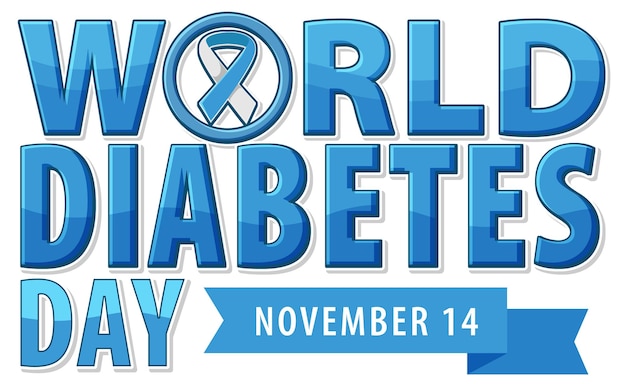 Vettore gratuito design del poster della giornata mondiale del diabete