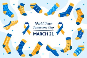 Free vector world down syndrome day event illustration