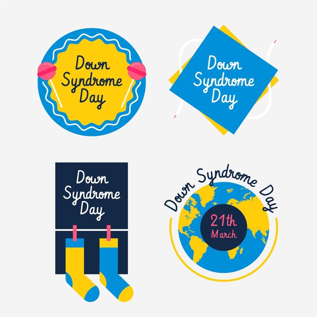 World down syndrome day labels