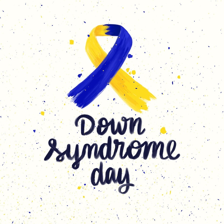 Free Vector world down syndrome day ribbon