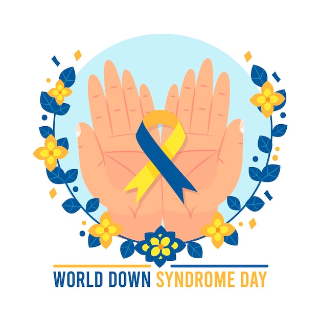Vettore gratuito giornata mondiale della sindrome di down