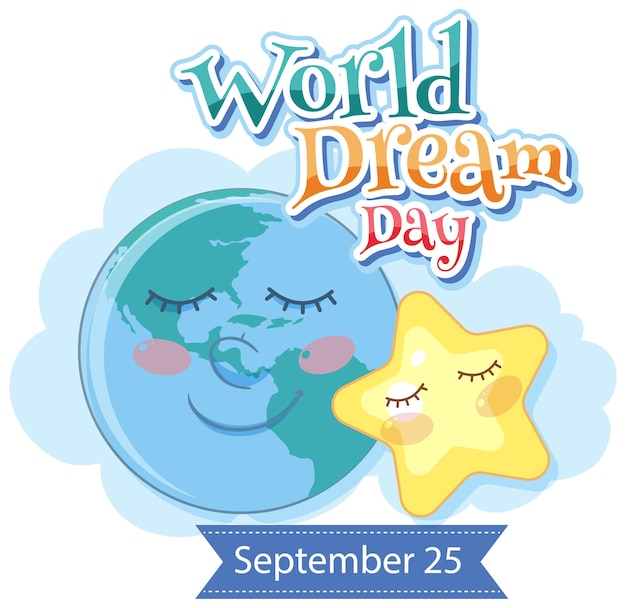 Free vector world dream day banner design