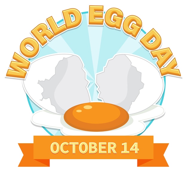 Free vector world egg day banner or logo design