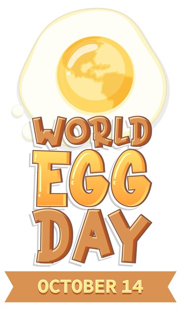세계 계란의 날 배너 또는 로고 디자인