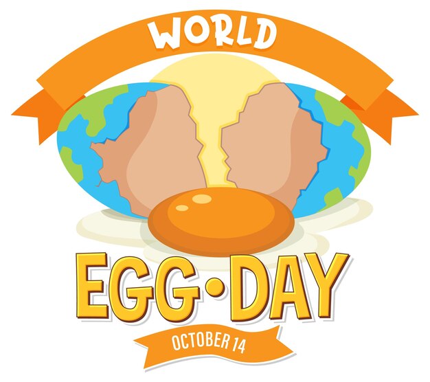 World egg day banner or logo design