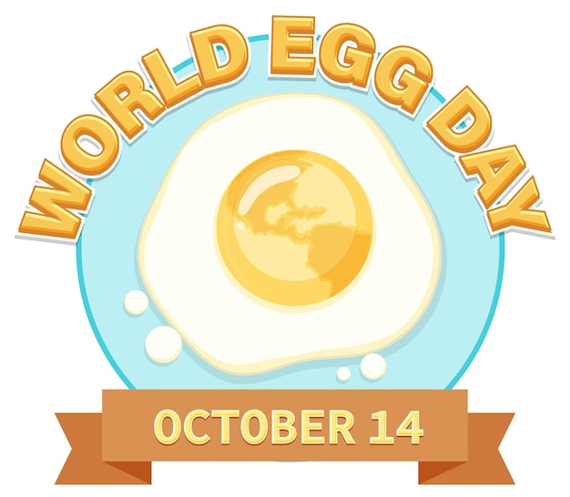 Free vector world egg day banner or logo design