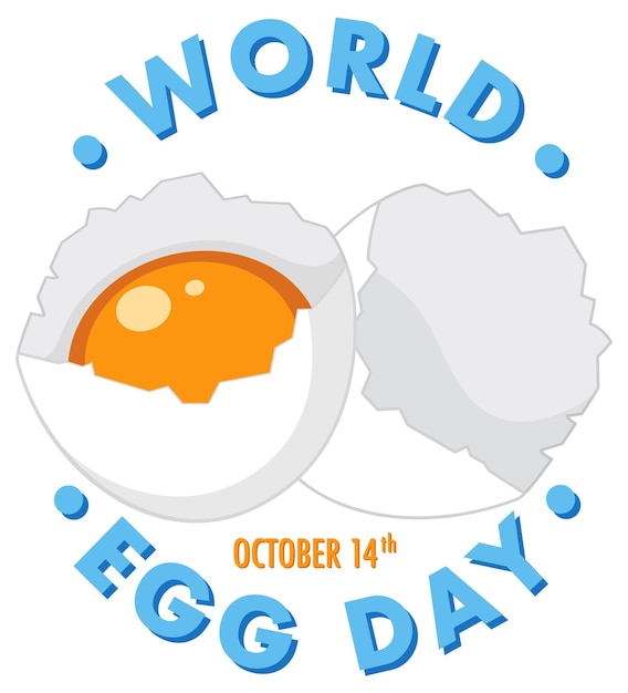 세계 계란의 날 10월 14일 배너 디자인