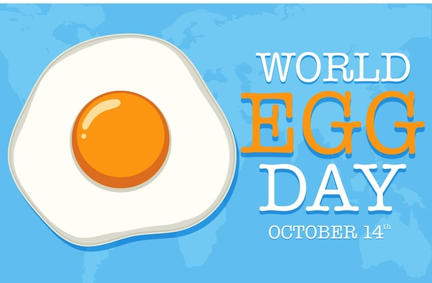 World Egg Day October 14 Banner Design