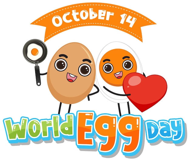 Free vector world egg day poster