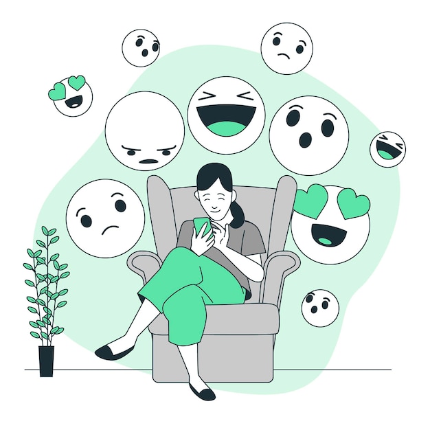 Vettore gratuito illustrazione di concetto di giornata mondiale emoji