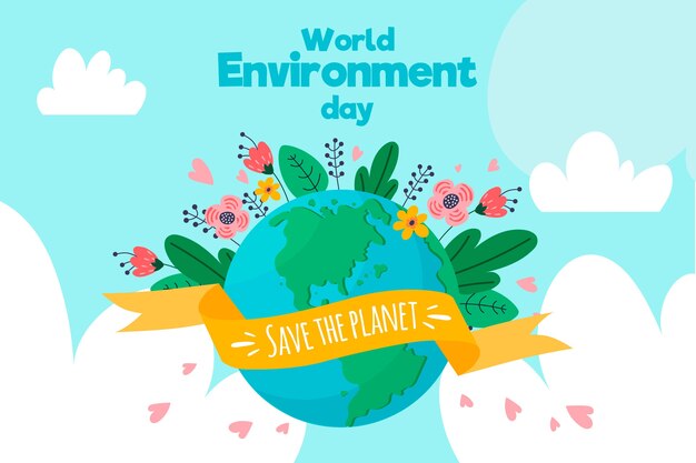 World environment day in flat design