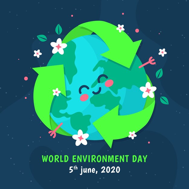 World environment day in flat design