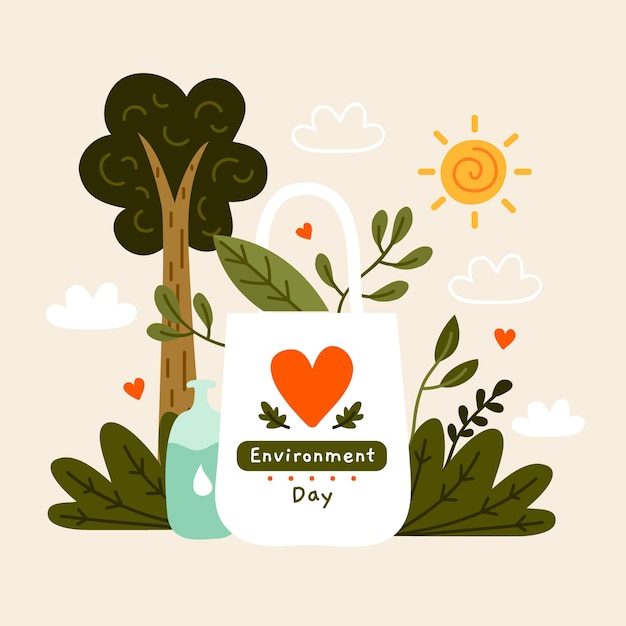 World environment day in flat design