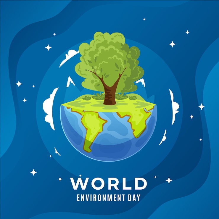 Free Vector world environment day in flat design